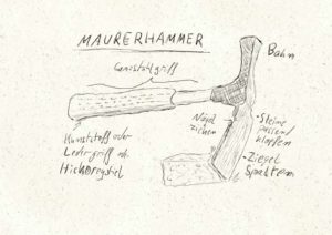 Maurerhammer mit Funktionen